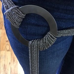 Silver chain belt